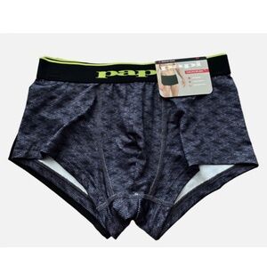 Papi Men's Nwt UMPA048 2 Pack Gray Graphic Microflex Brazilian Trunk Underwear S